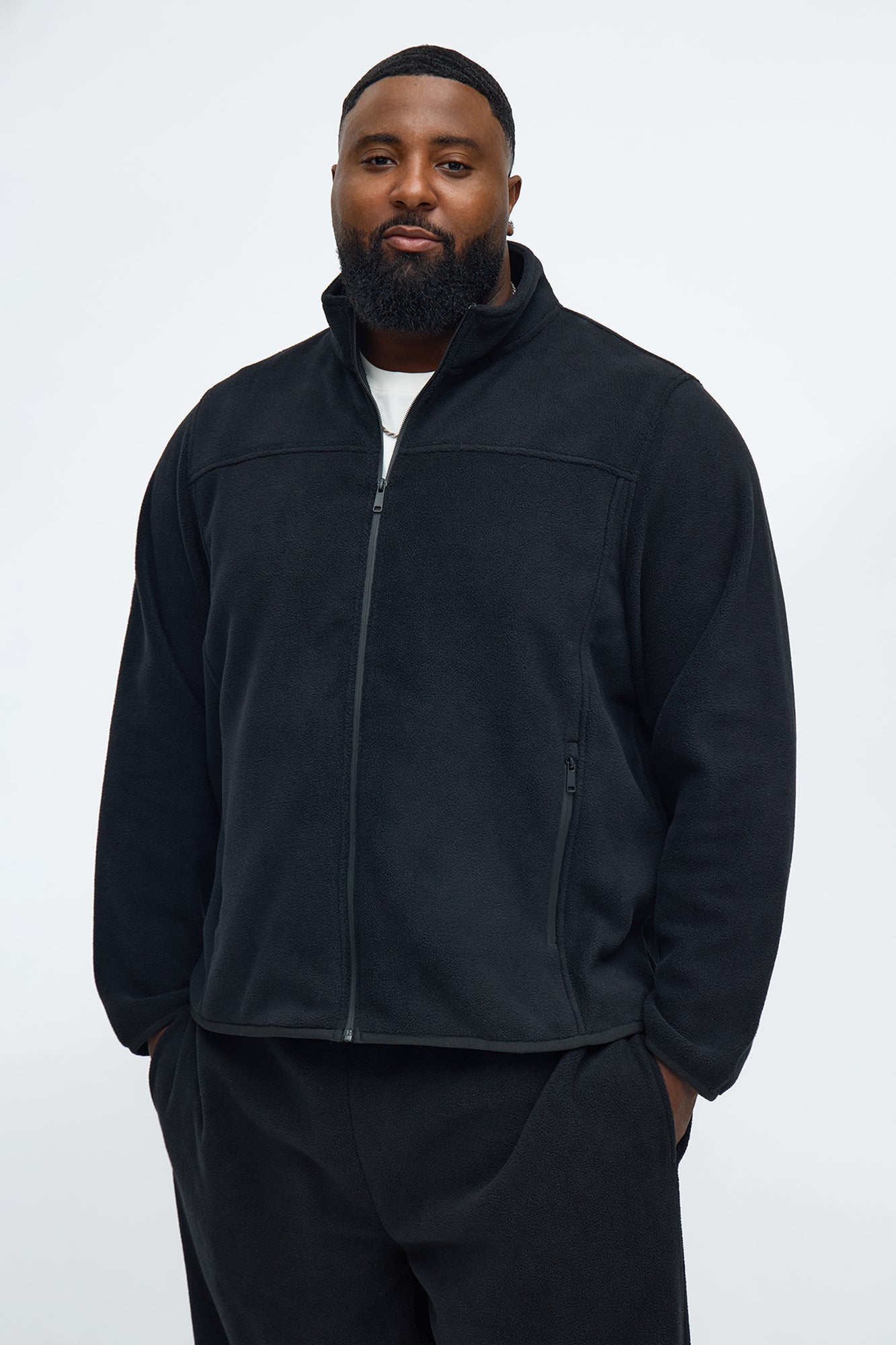 Core Microfleece Zip Jacket - Black