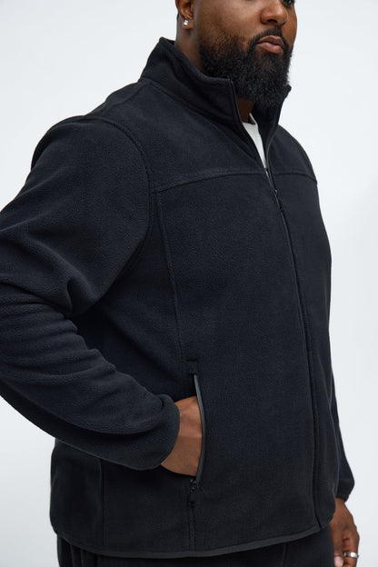 Core Microfleece Zip Jacket - Black