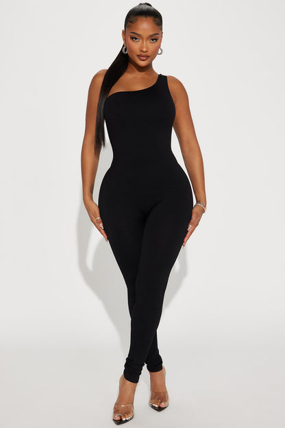 Sienna Seamless Jumpsuit - Black