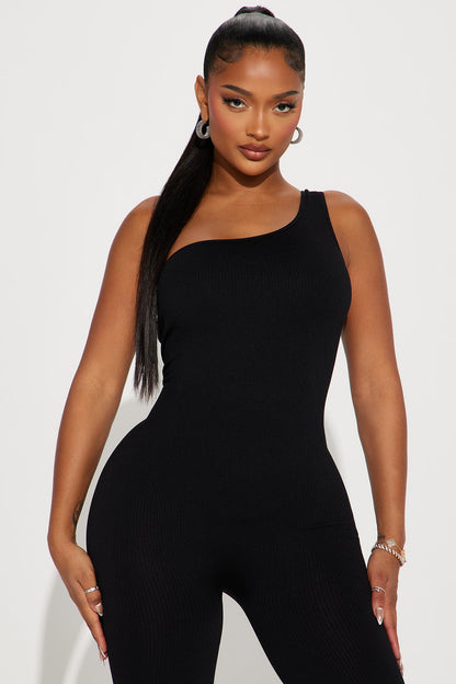 Sienna Seamless Jumpsuit - Black