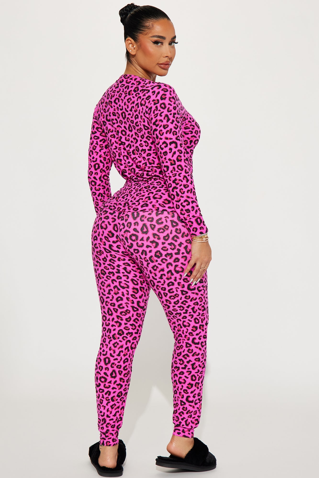 Wild Side PJ Pant Set - Hot Pink/combo