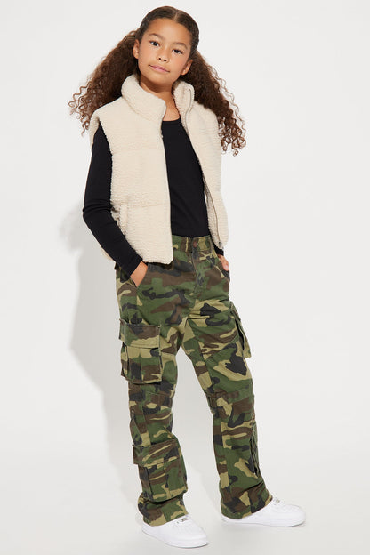 Mini Level You Up Camo Cargo Pant - Olive/combo
