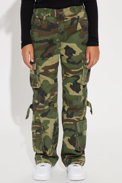 Mini Level You Up Camo Cargo Pant - Olive/combo
