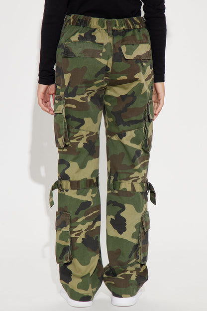 Mini Level You Up Camo Cargo Pant - Olive/combo