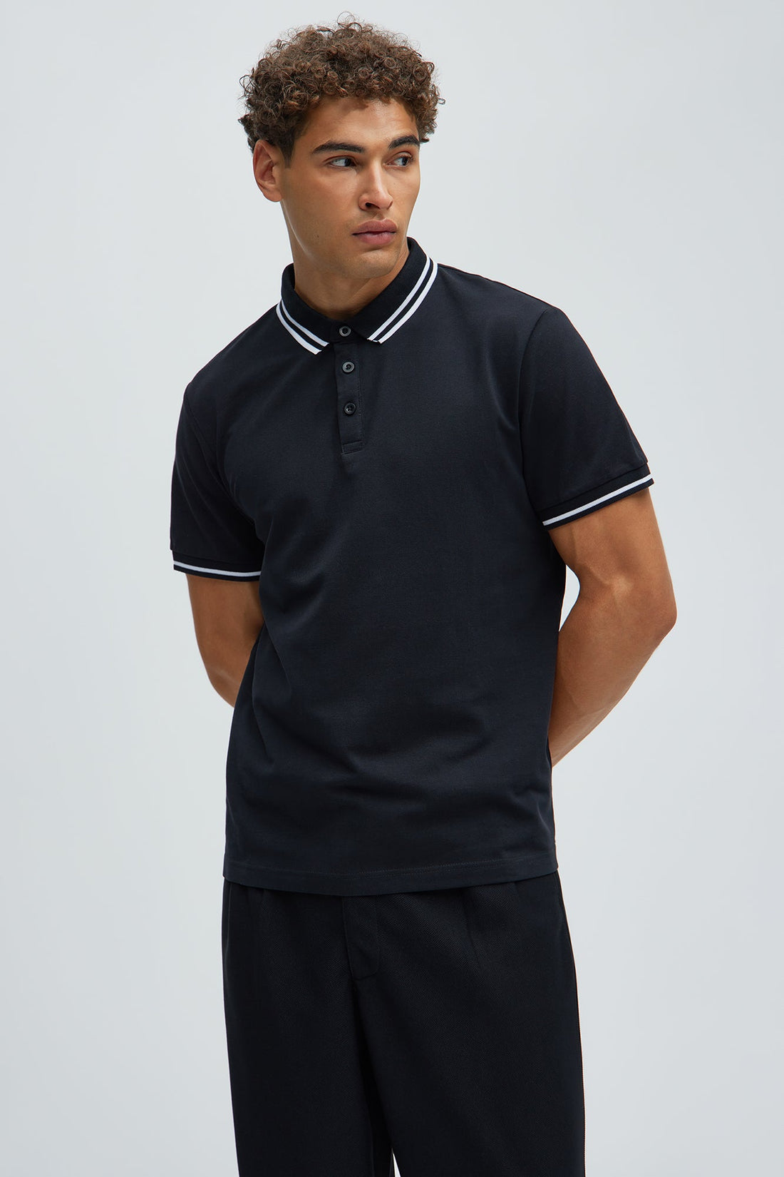 Wilson Short Sleeve Polo - Black