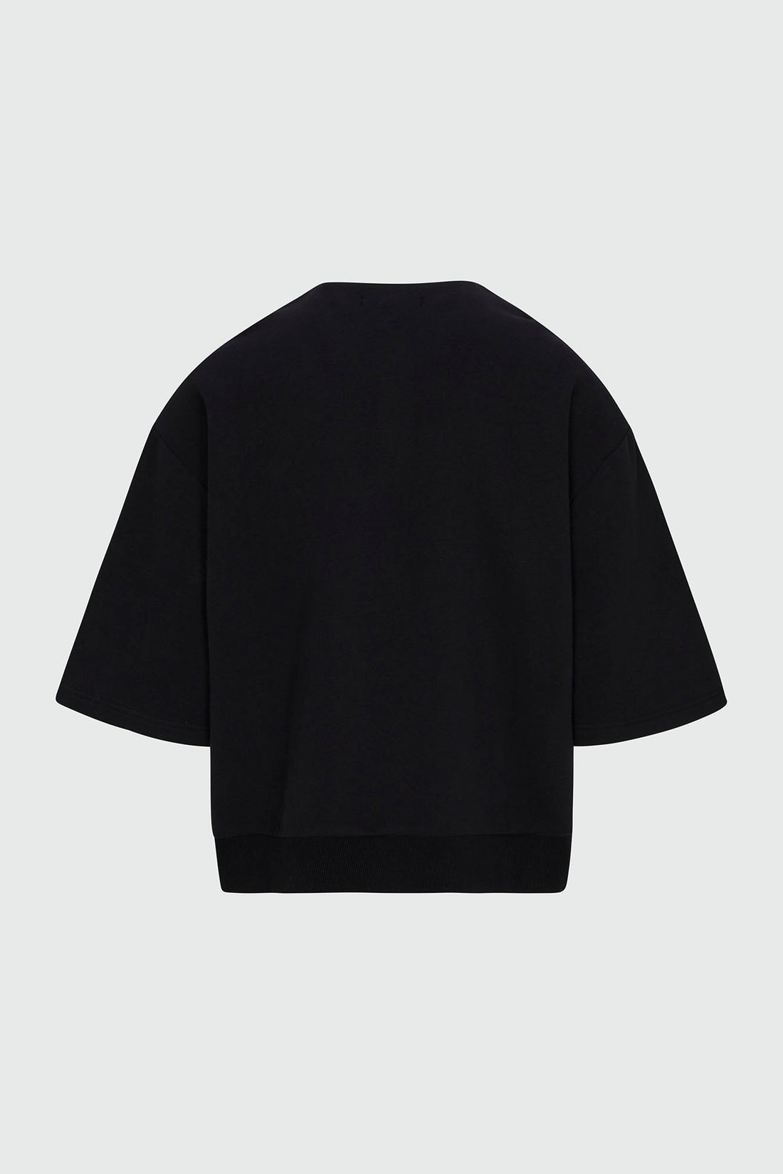 410 Relaxed Short Sleeve Henley Sweatshirt - Black