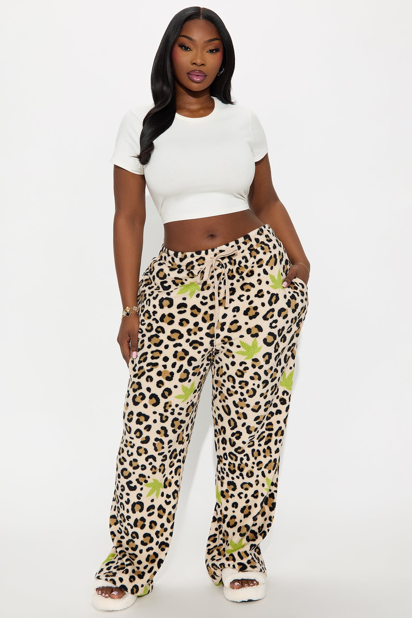 Too Wild Leopard Plush PJ Pants - Leopard
