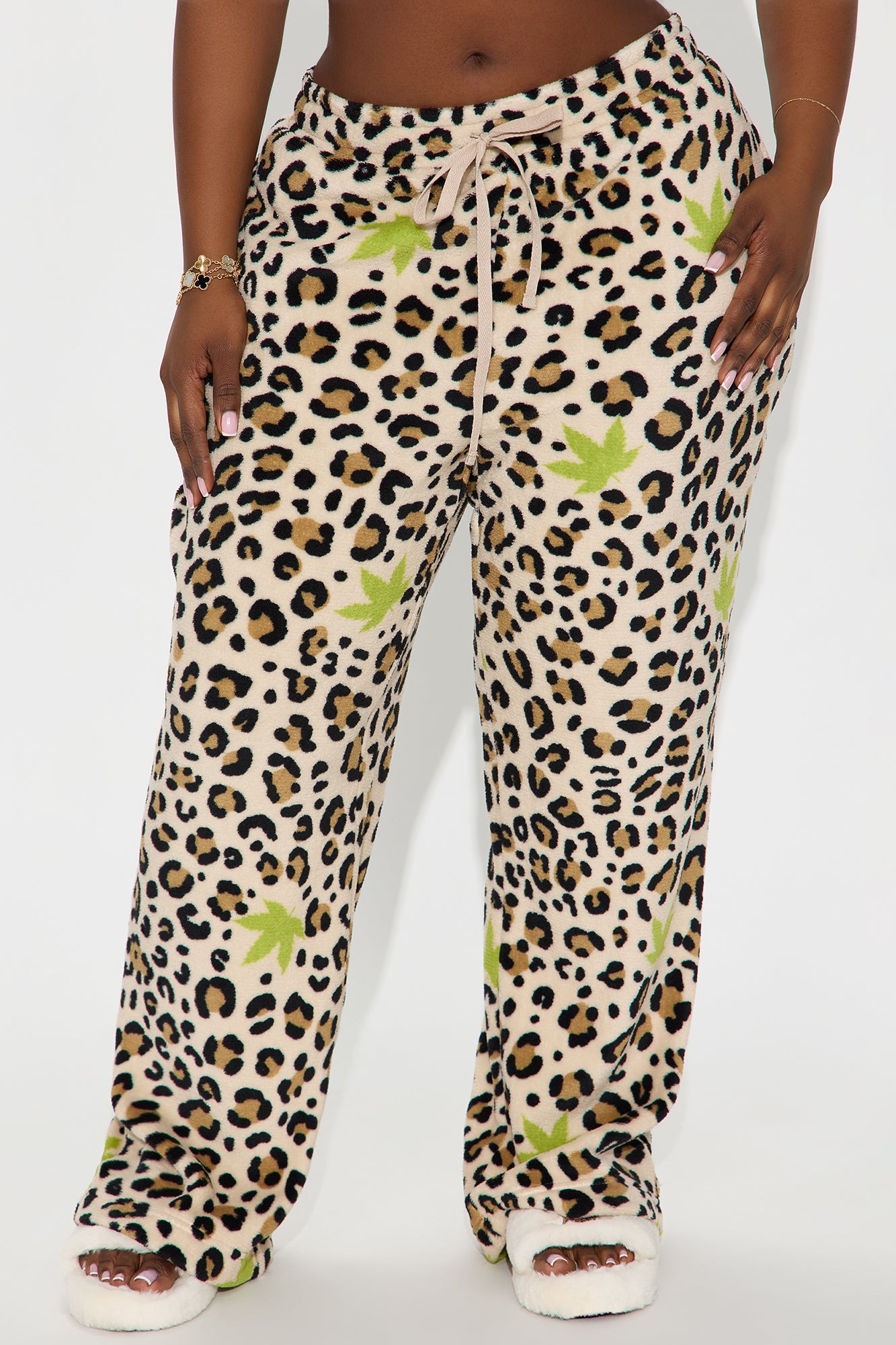 Too Wild Leopard Plush PJ Pants - Leopard