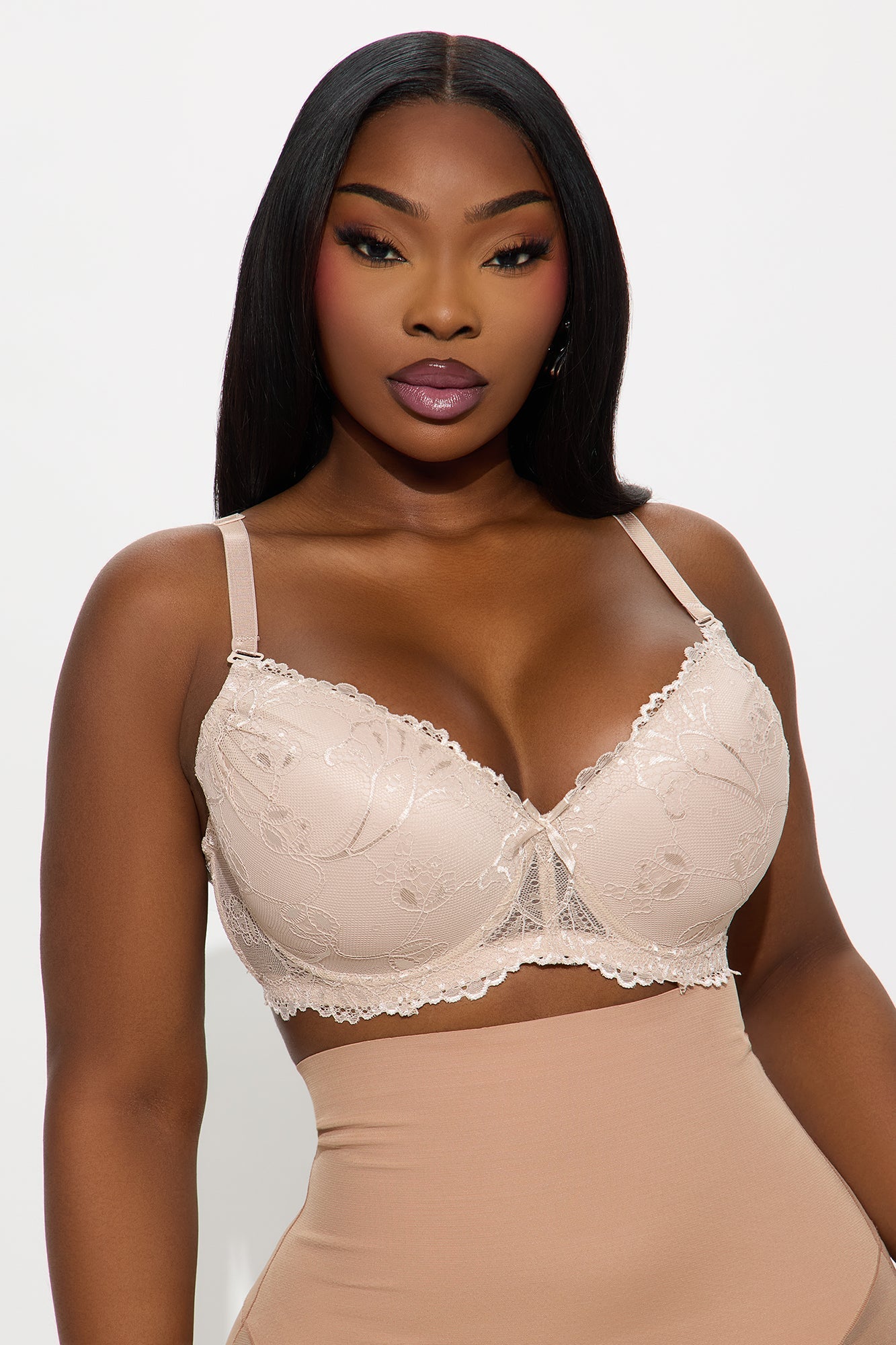 Daily Lover Lace Demi Extreme Push Up Bra - Taupe