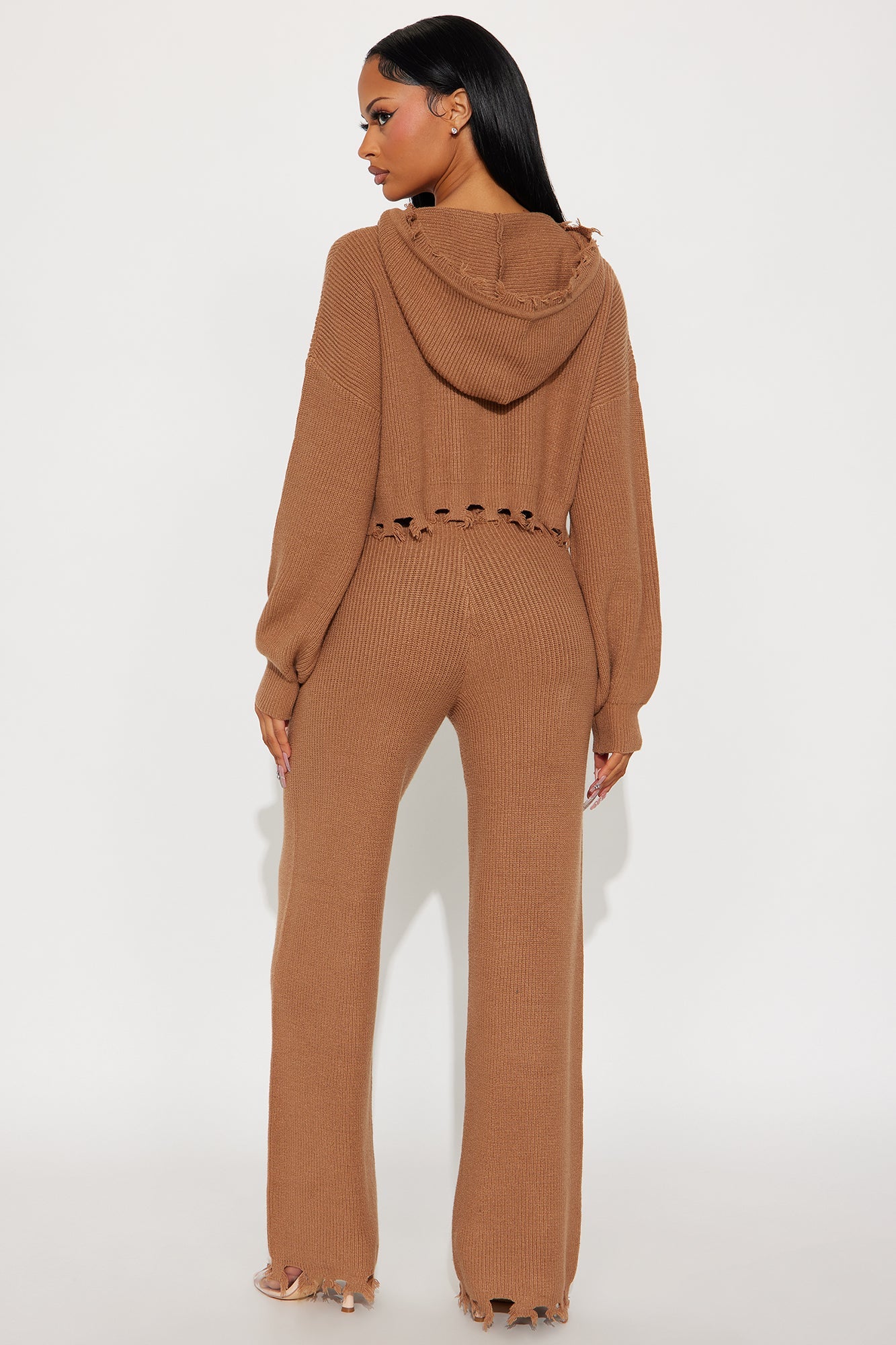 Short Shannel Sweater Pant Set - Camel