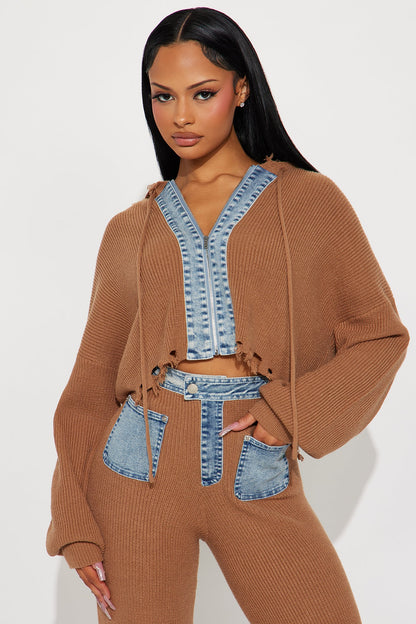 Short Shannel Sweater Pant Set - Camel