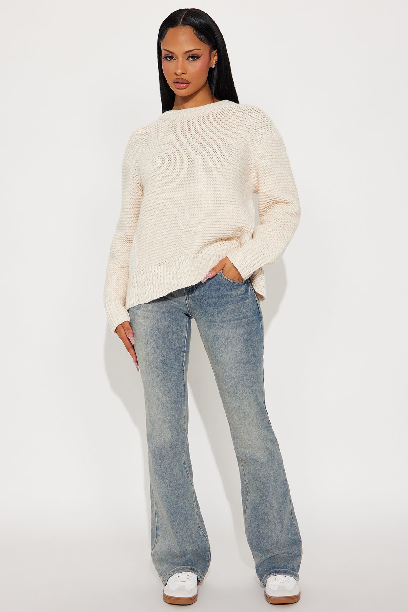 Good Feeling Pullover Sweater - Cream