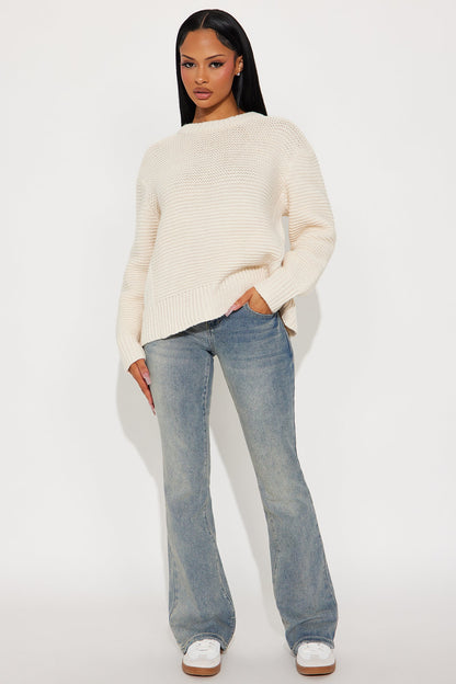 Good Feeling Pullover Sweater - Cream