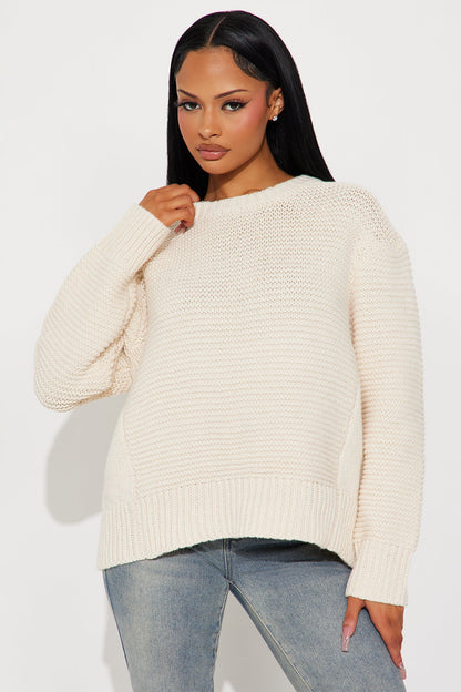Good Feeling Pullover Sweater - Cream