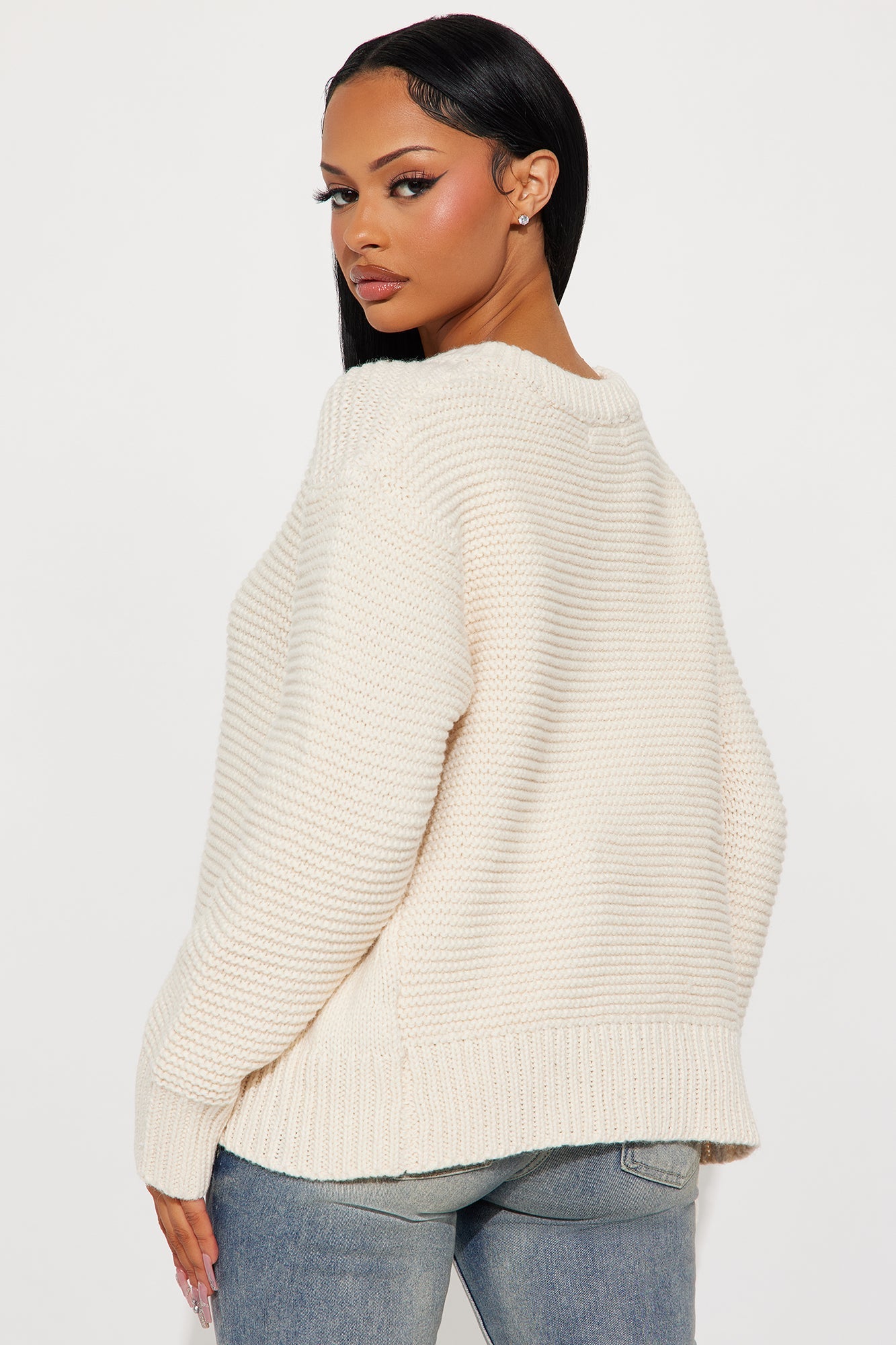 Good Feeling Pullover Sweater - Cream