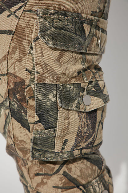 Never Too Many Pockets Cargo Slim Jeans - Camouflage
