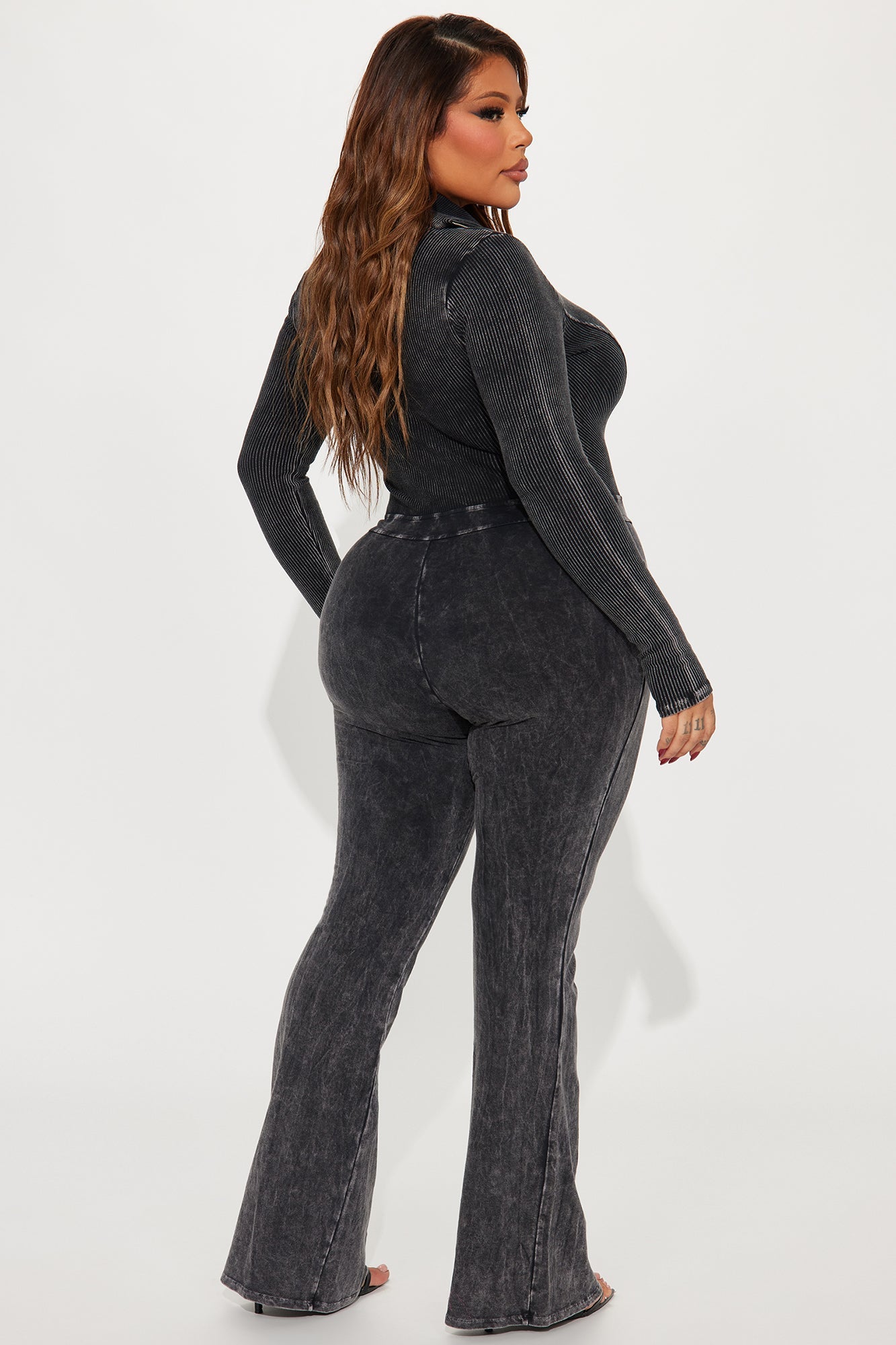 Been Like This Washed Ribbed Jumpsuit FN - Black