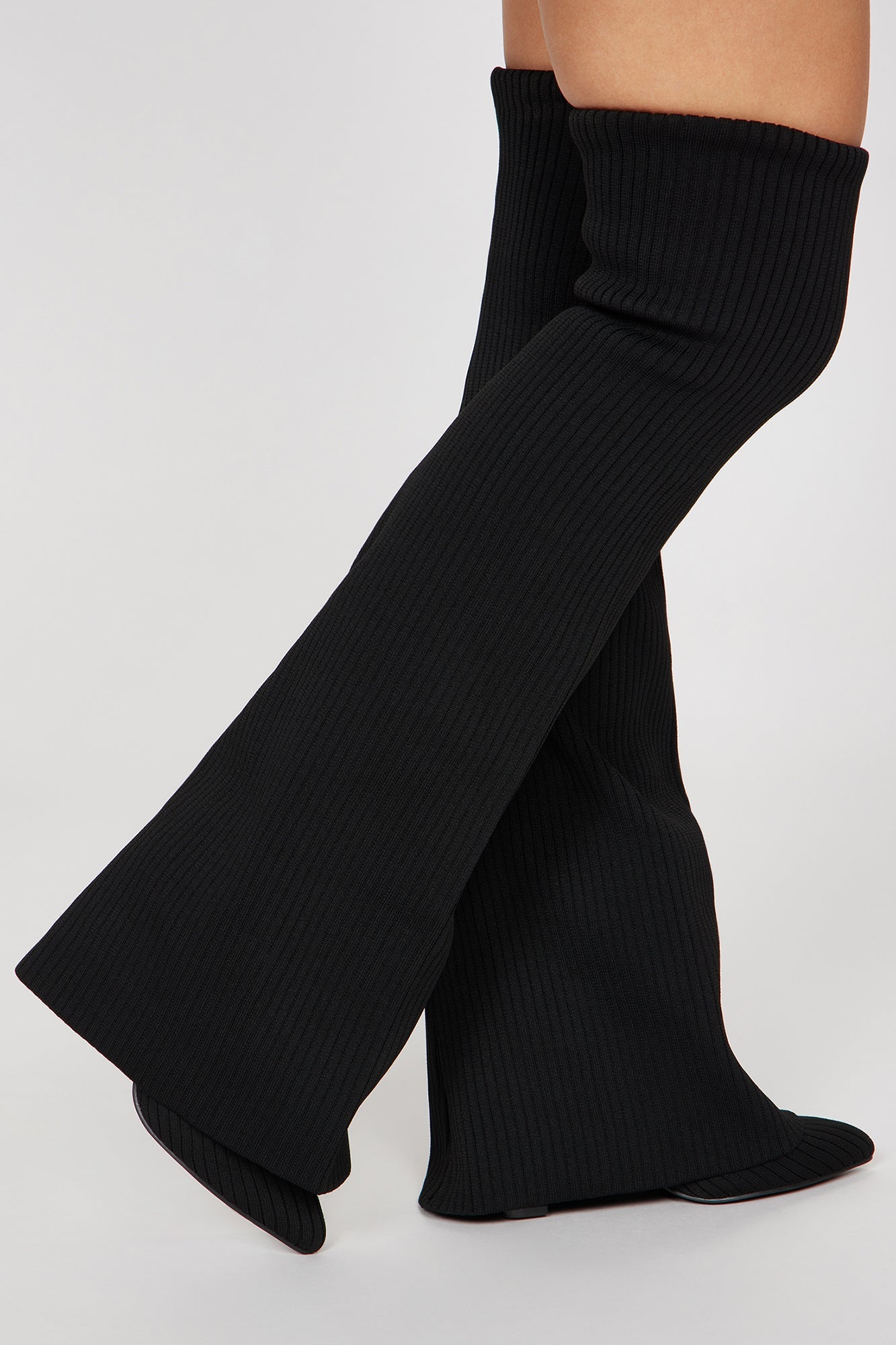 Out Of Sight Over The Knee Boots - Black