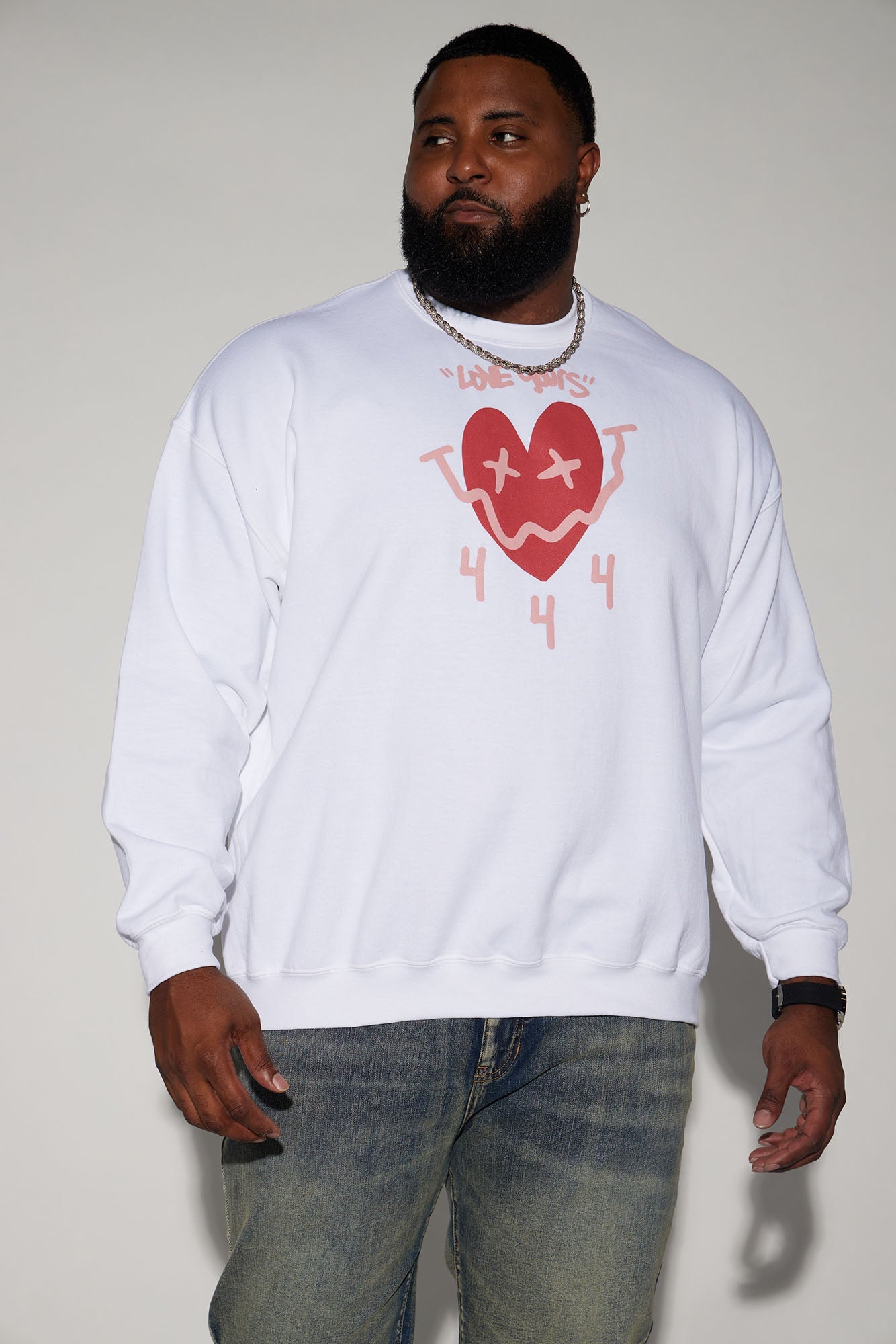 Love Yours Crewneck Sweatshirt - White