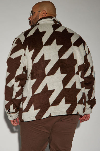 Charlie Felt Shacket - Brown/combo