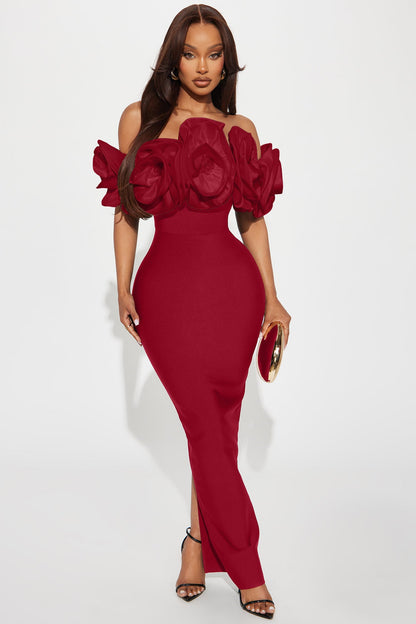 Rosetta Bandage Gown - Red