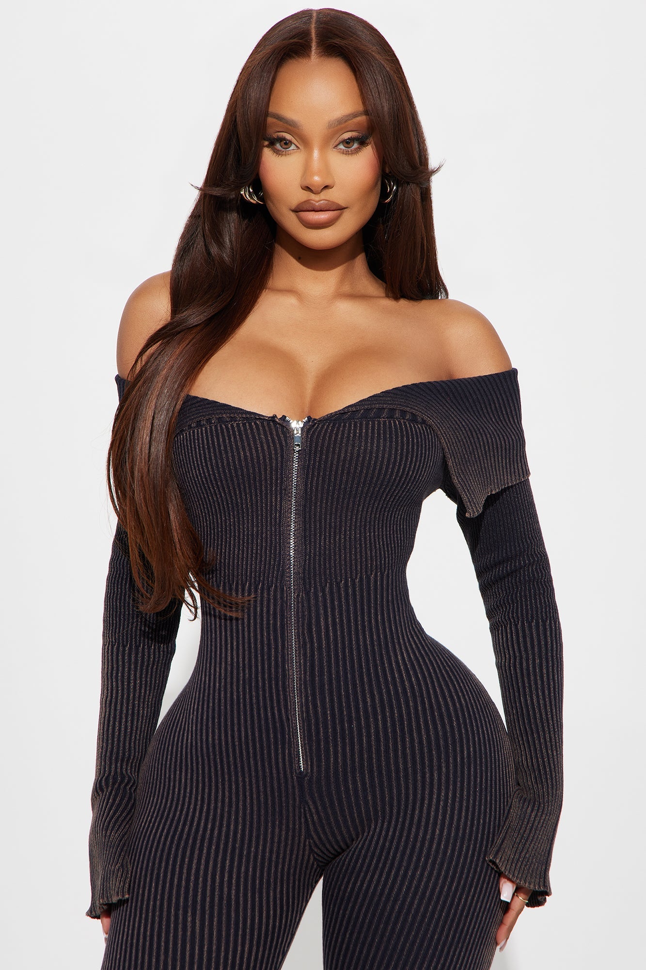 New Day Sweater Washed Jumpsuit - Charcoal