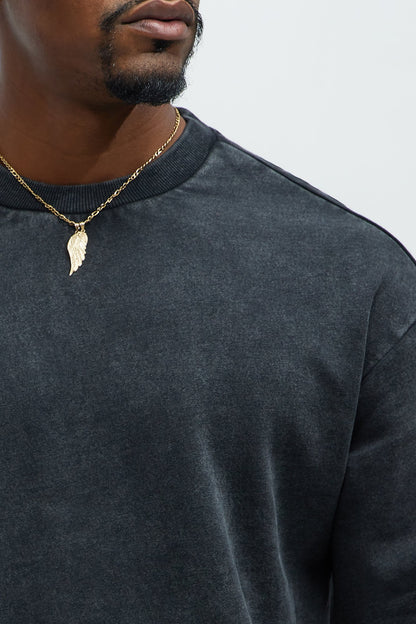 Tyson Heavy Wash Crewneck Sweatshirt - Black Wash