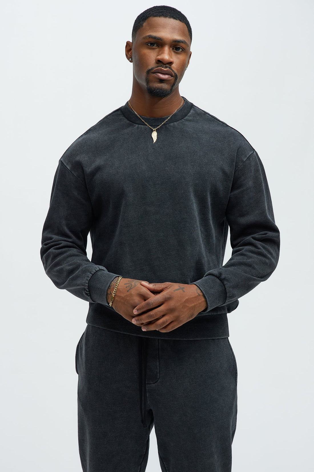 Tyson Heavy Wash Crewneck Sweatshirt - Black Wash