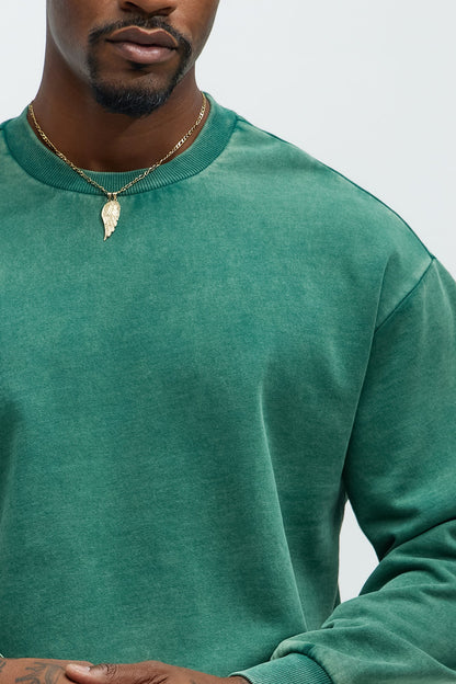 Tyson Heavy Wash Crewneck Sweatshirt - Green