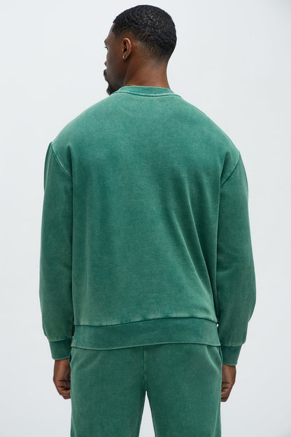 Tyson Heavy Wash Crewneck Sweatshirt - Green
