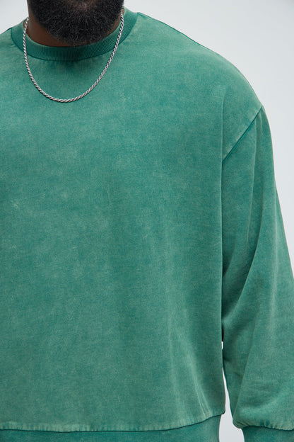 Tyson Heavy Wash Crewneck Sweatshirt - Green