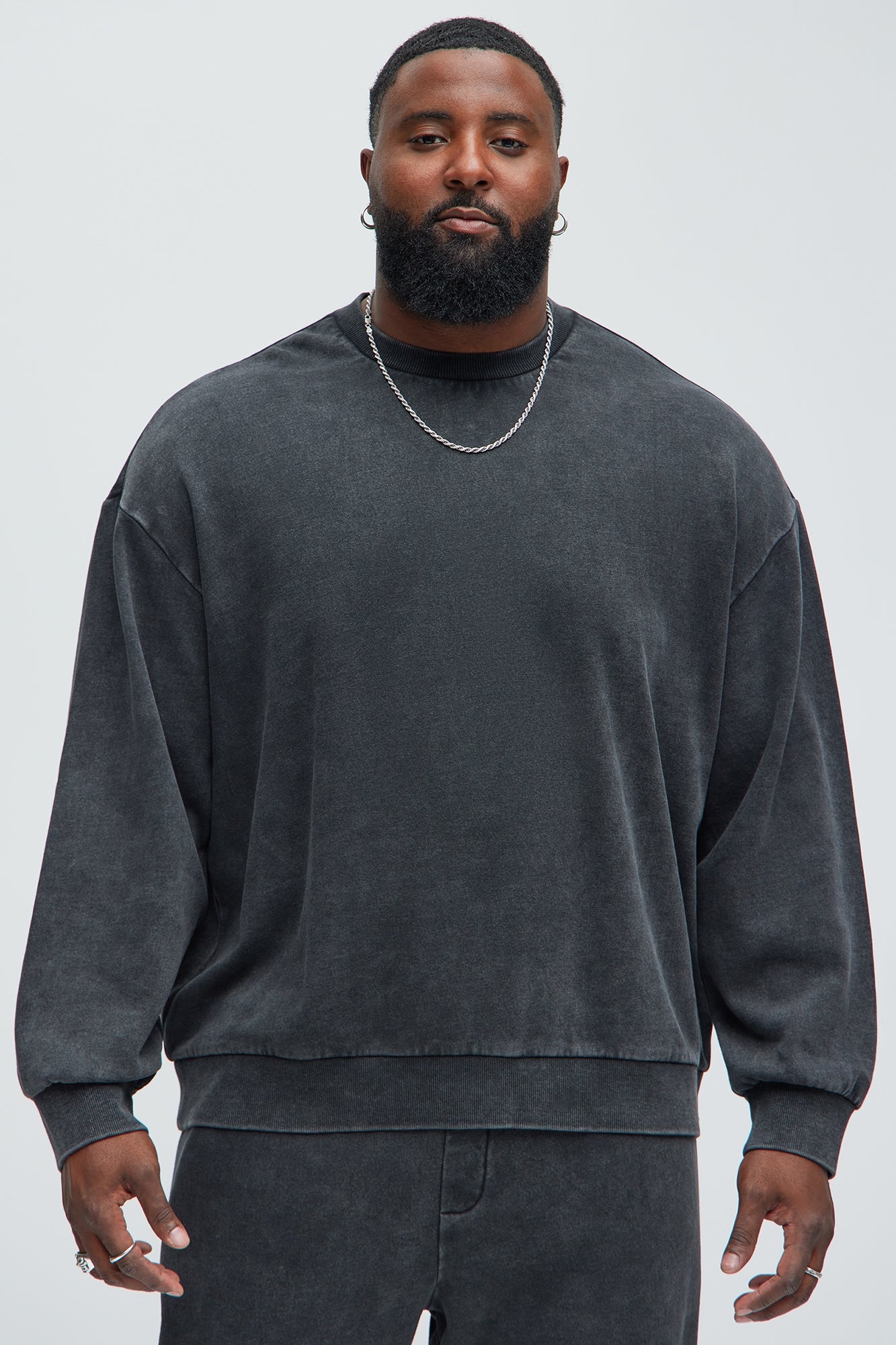 Tyson Heavy Wash Crewneck Sweatshirt - Black Wash