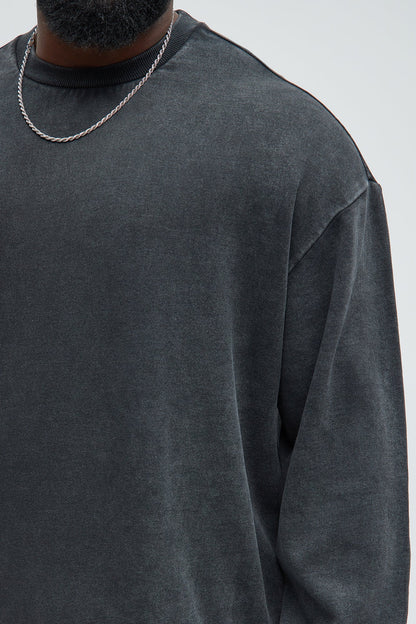 Tyson Heavy Wash Crewneck Sweatshirt - Black Wash