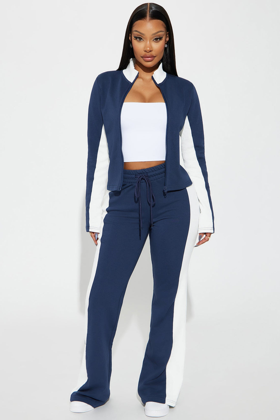 Top Of The World Lounge Zip Up Sweatshirt - Navy/combo
