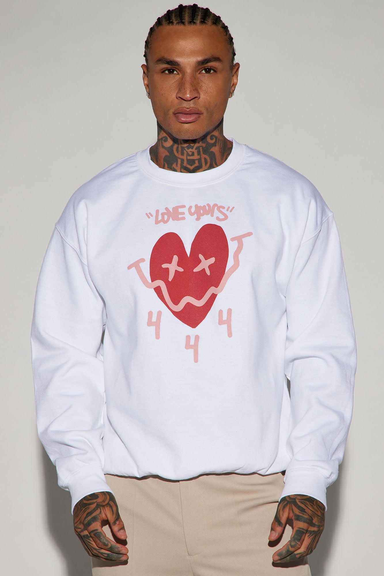 Love Yours Crewneck Sweatshirt - White