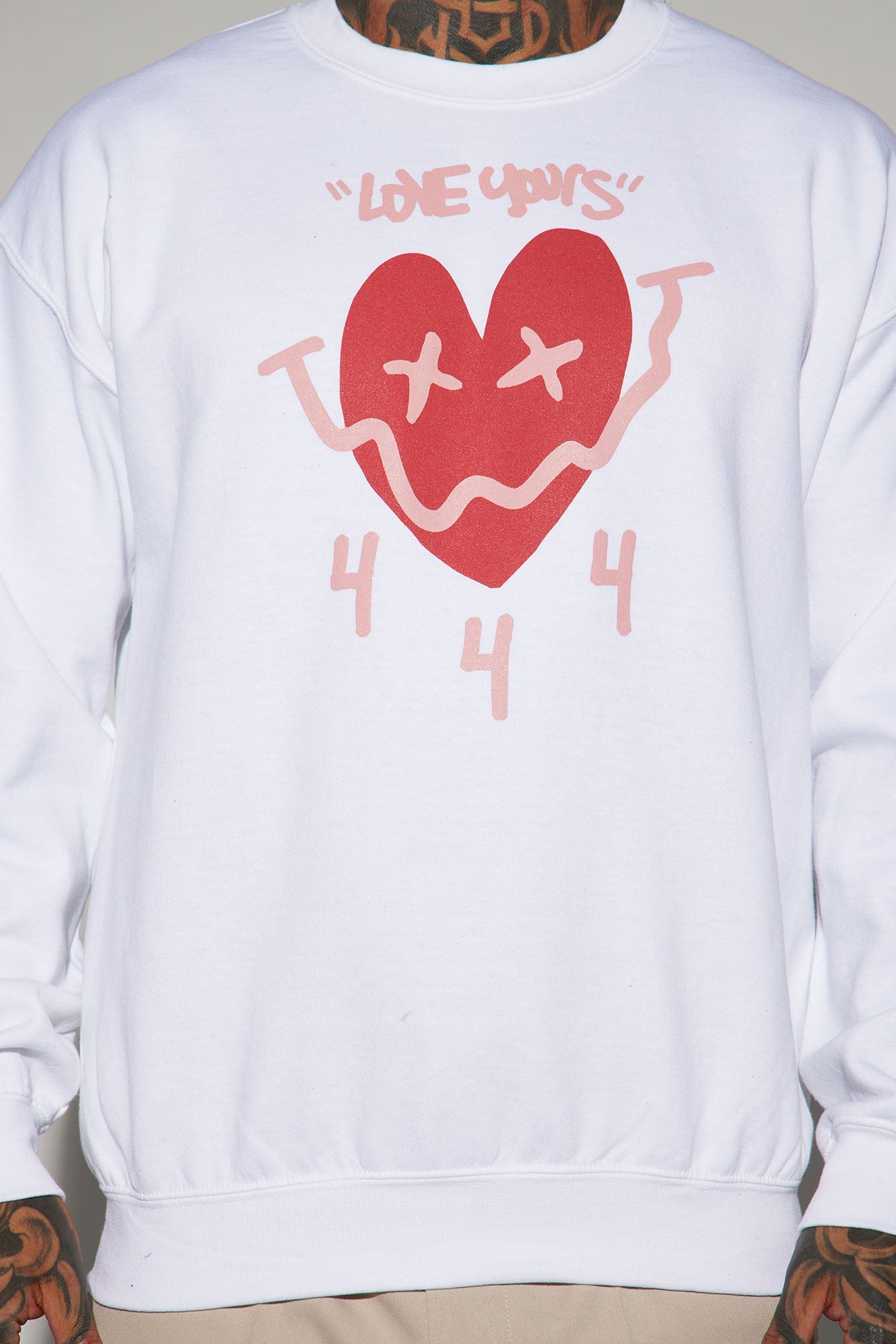 Love Yours Crewneck Sweatshirt - White