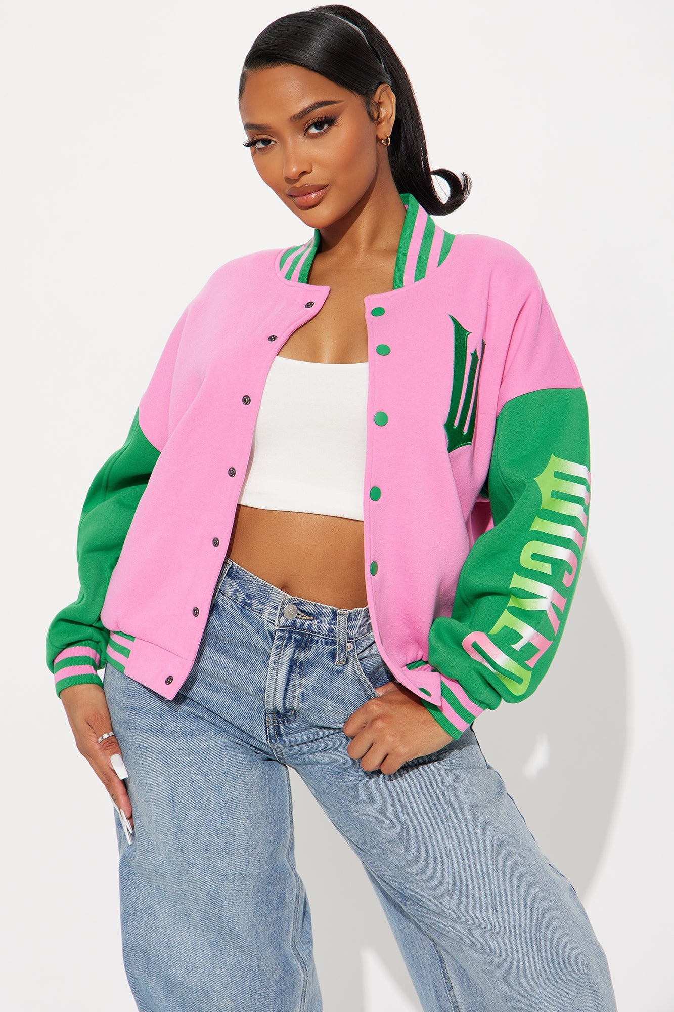 Wicked The Musical Bomber Jacket - Pink/combo