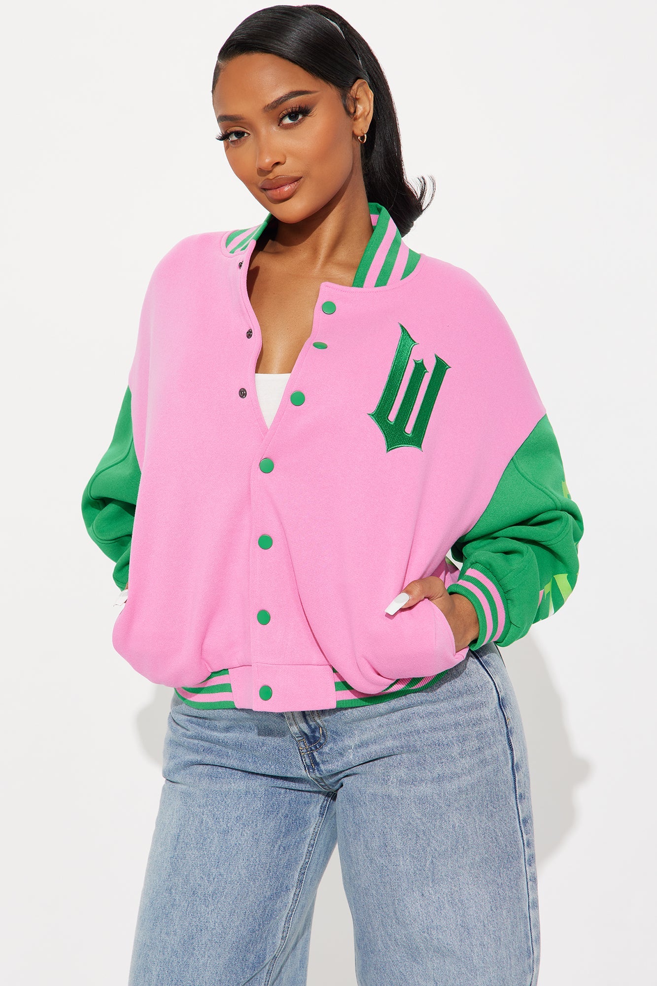 Wicked The Musical Bomber Jacket - Pink/combo