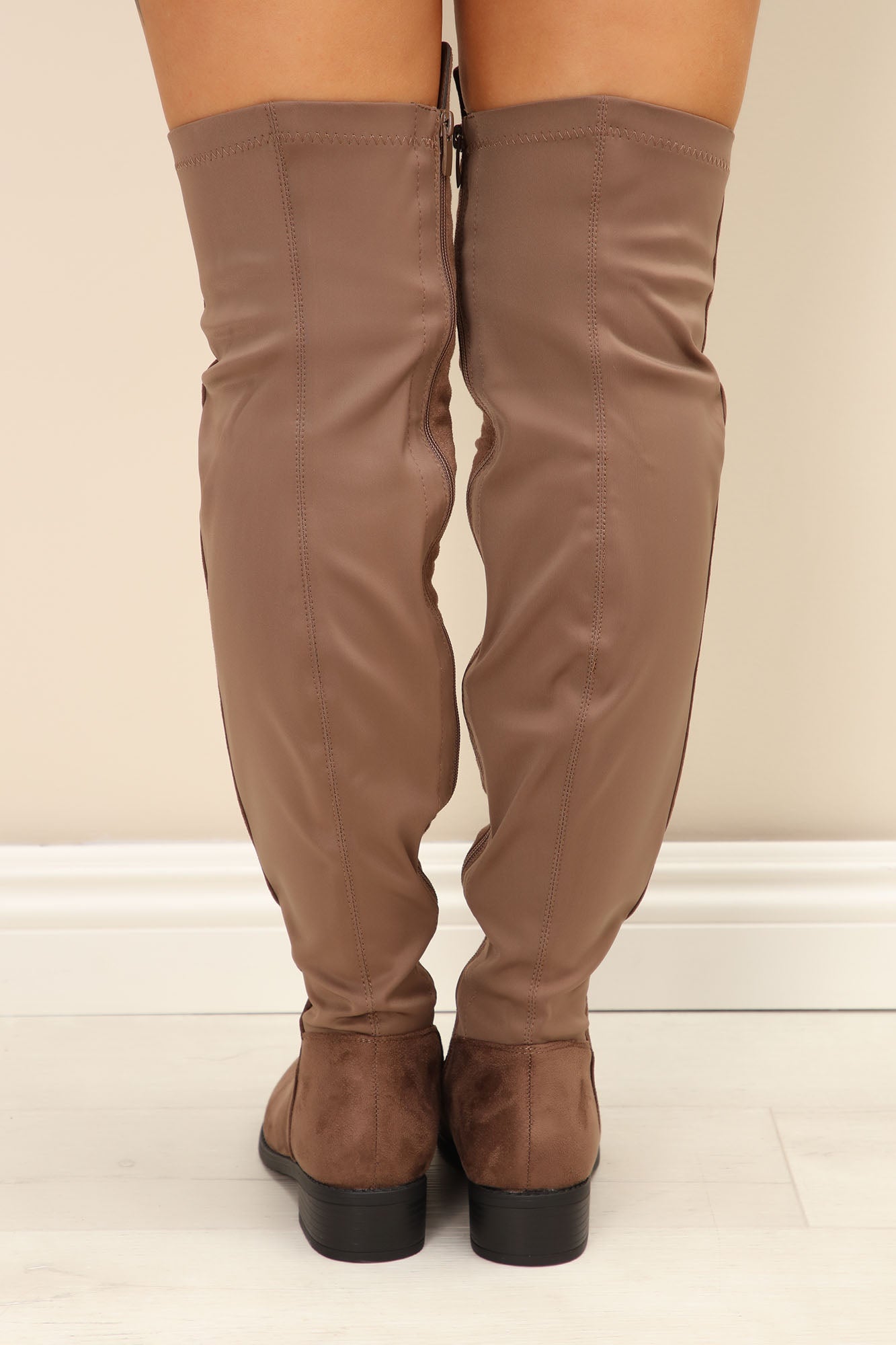 Marja Over The Knee Boot - Taupe
