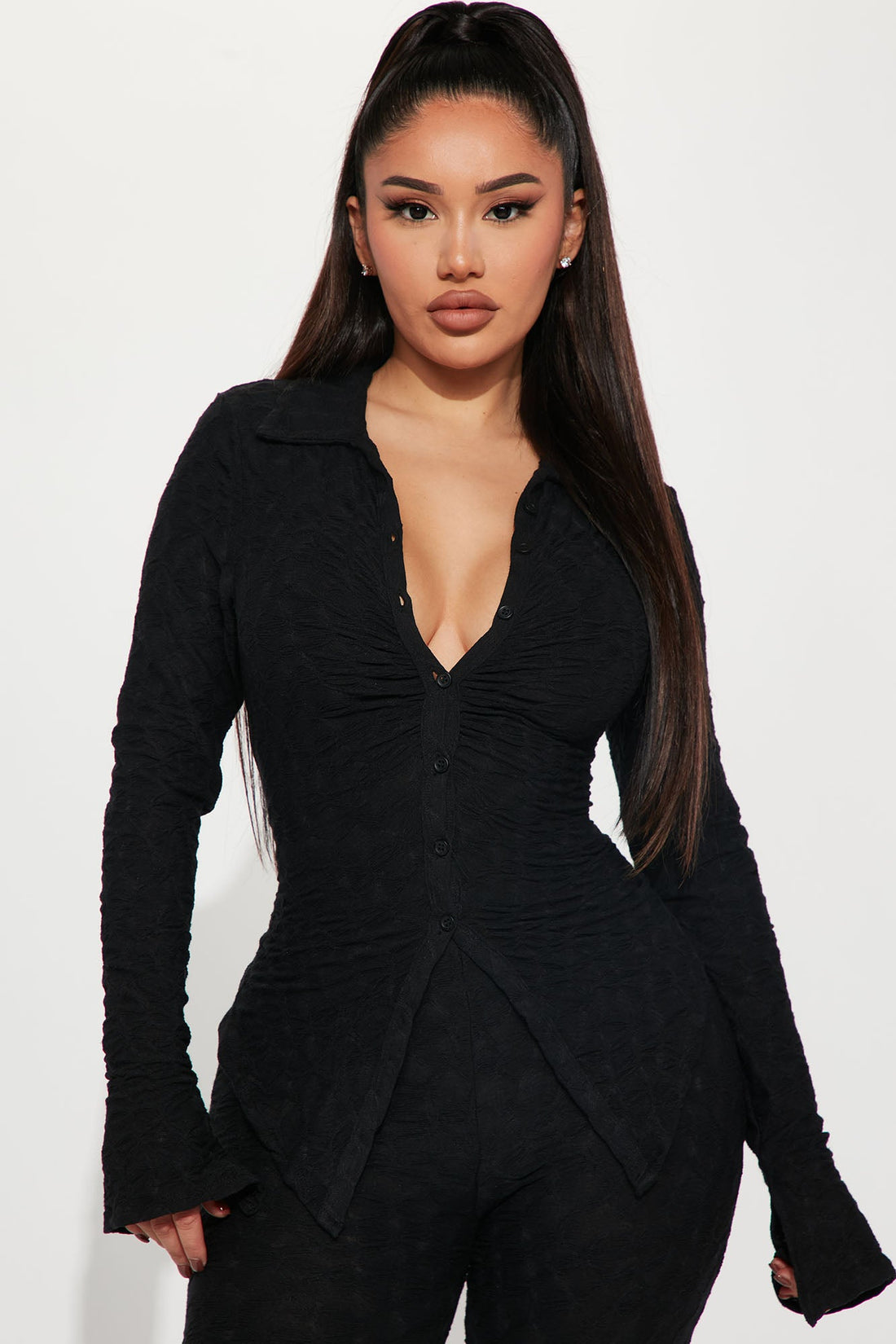 Petite Liliana Pant Set - Black