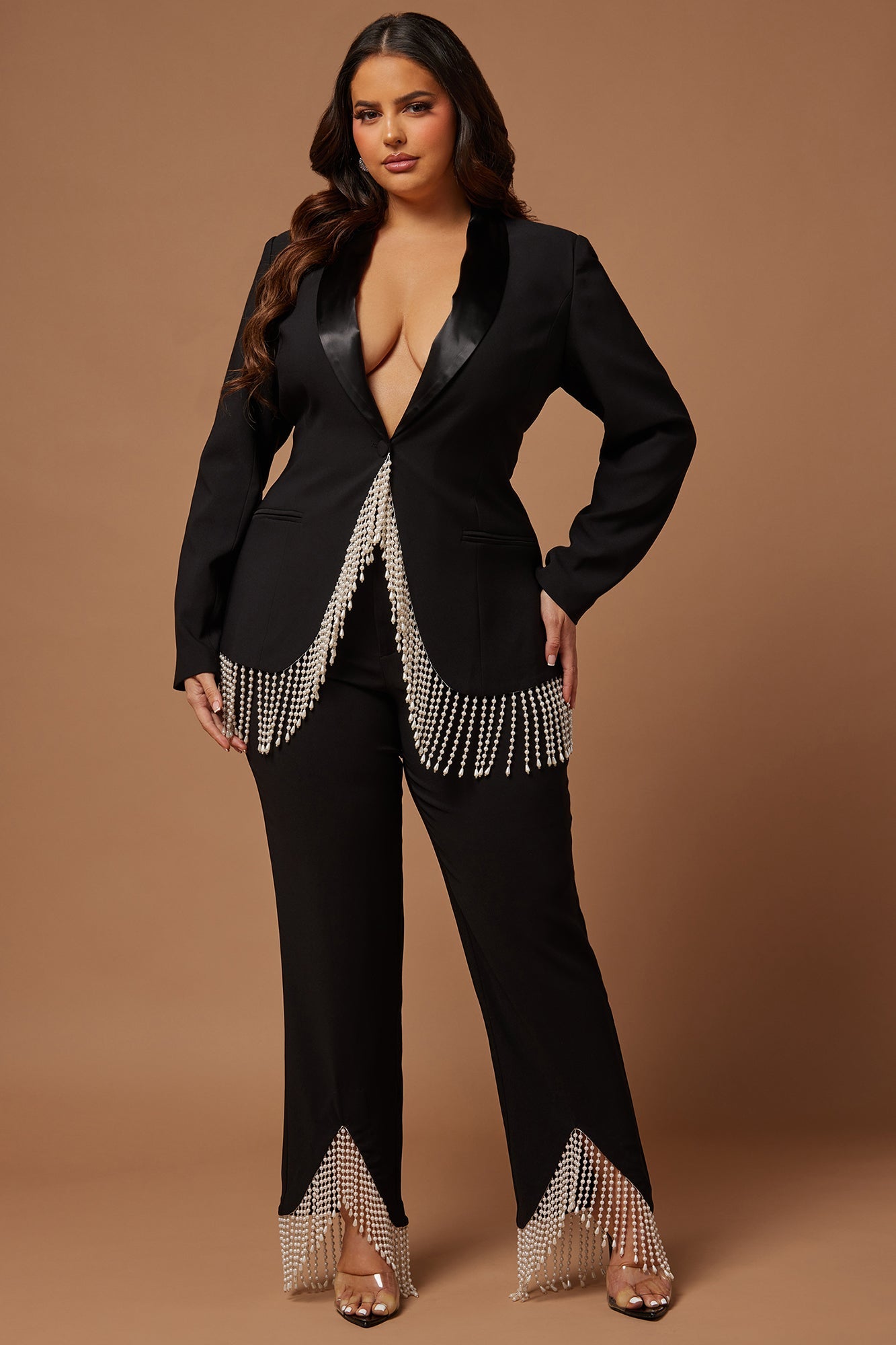 Sadie Pearl Pant - Black