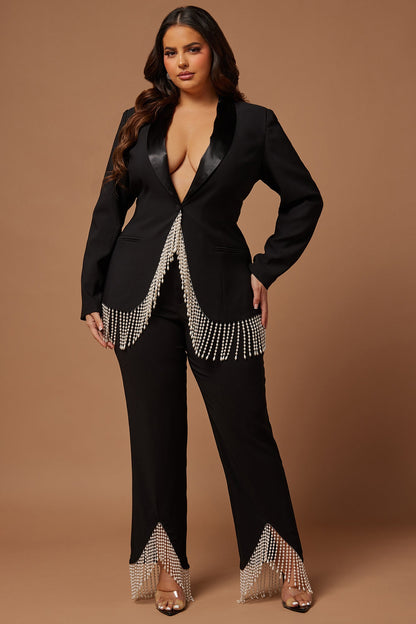 Sadie Pearl Pant - Black