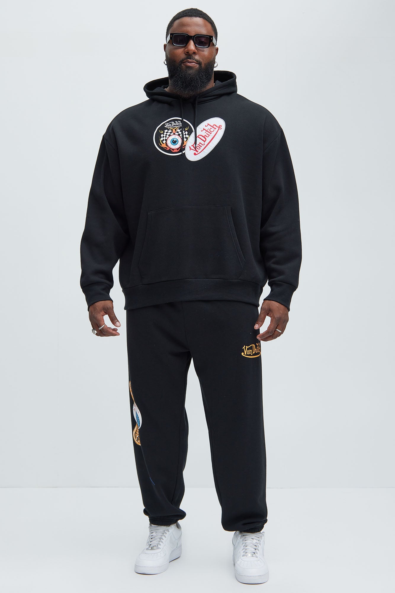 Von Dutch Patches Hoodie - Black