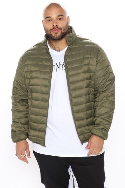 Wesley Packable Puffer Jacket - Olive