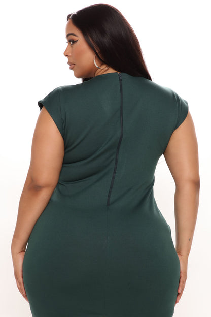 CEO Moves Body Sculpting Midi Dress - Emerald