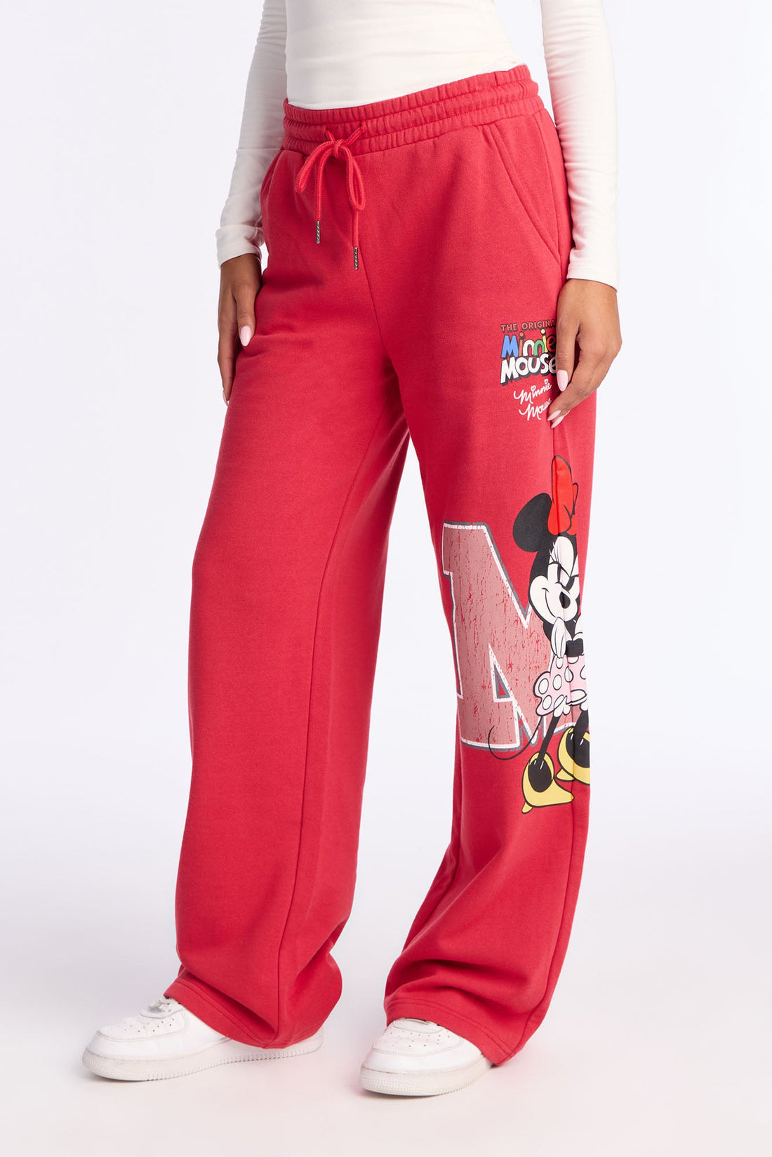 Minnie Mouse Wide Leg Fleece Pant - Red