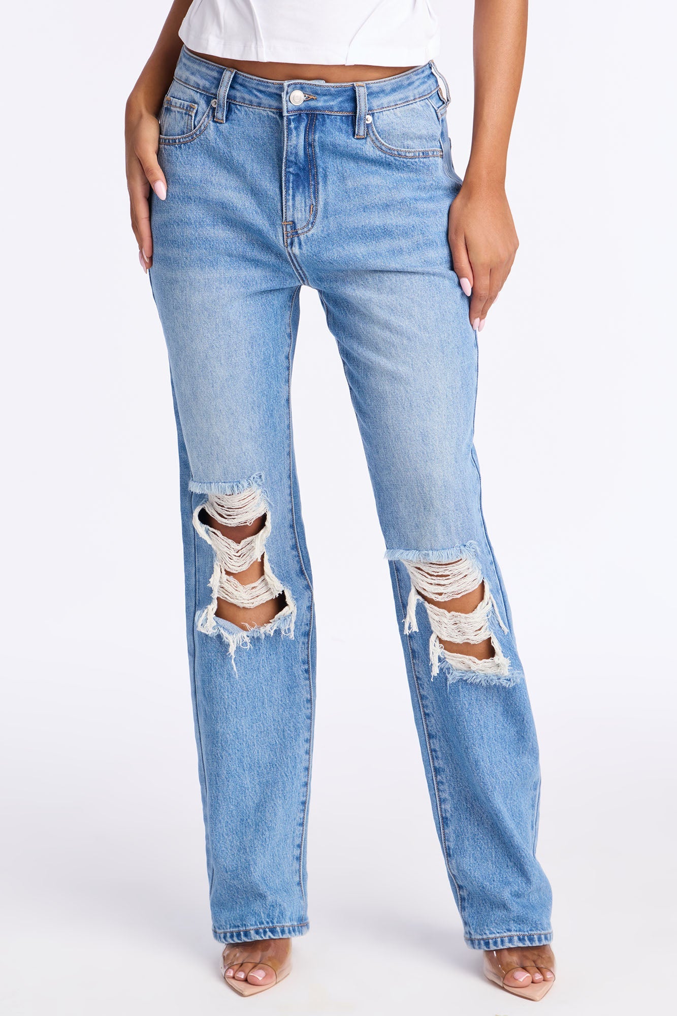 Houston Hybrid Straight Leg Jeans - Medium Wash