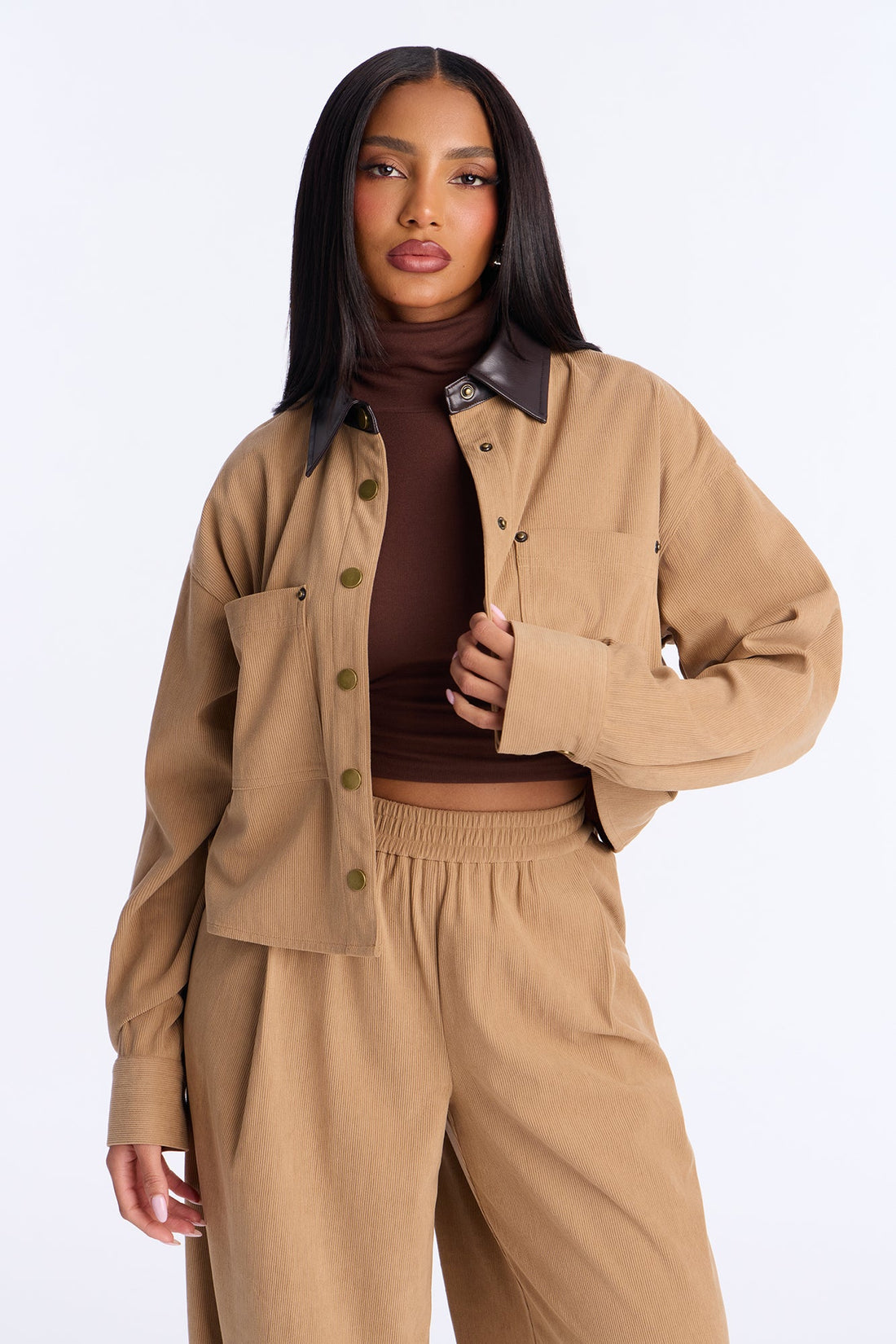 Taylor Corduroy Pant Set - Khaki