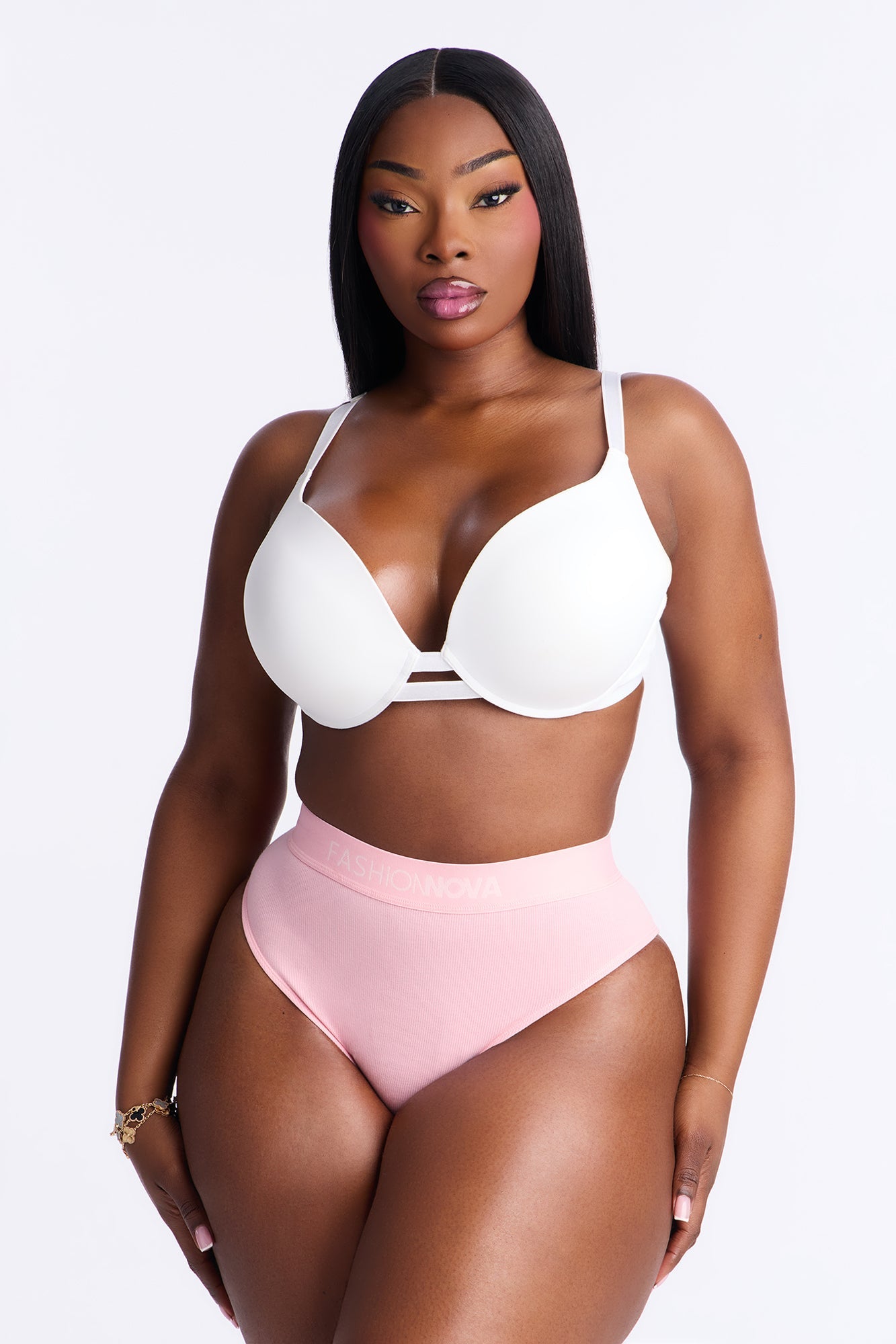 FN Mood Cotton Ribbed Hipster Panty - Light Pink
