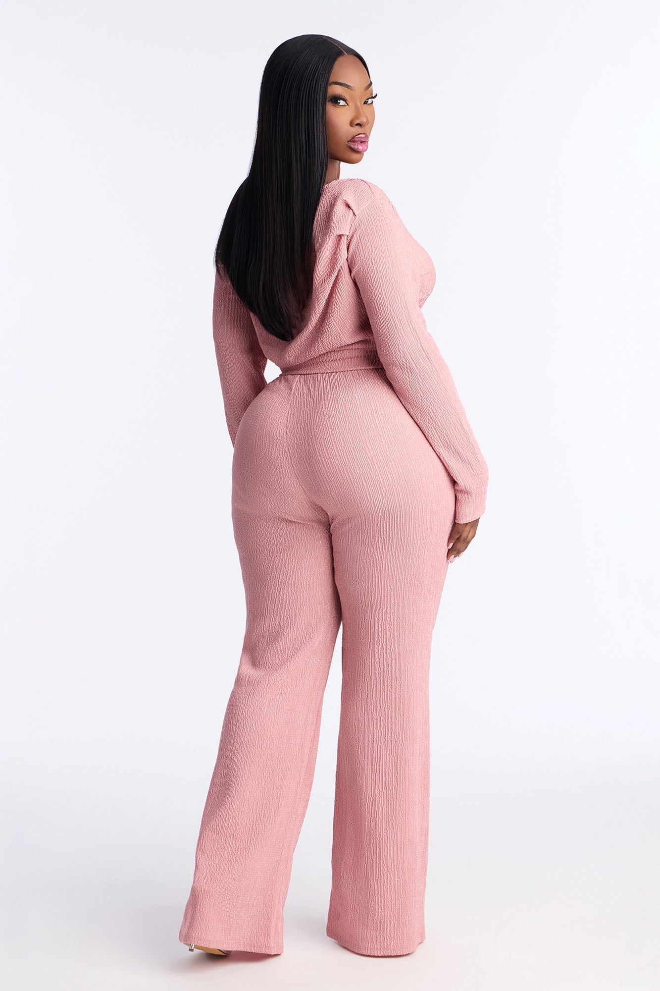 Luna One Shoulder Pant Set - Mauve